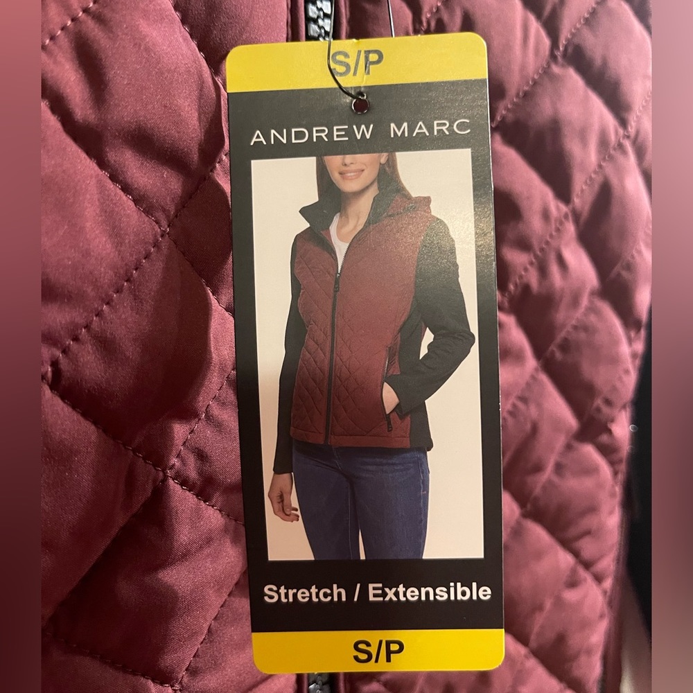 S: Andrew Marc ladies zipped up jacket. So cozy and stylish.
